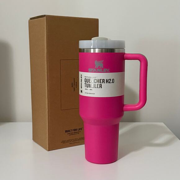NWT Stanley 40oz Hot Pink Quencher H2.0 FlowState Tumbler - Picture 1 of 7